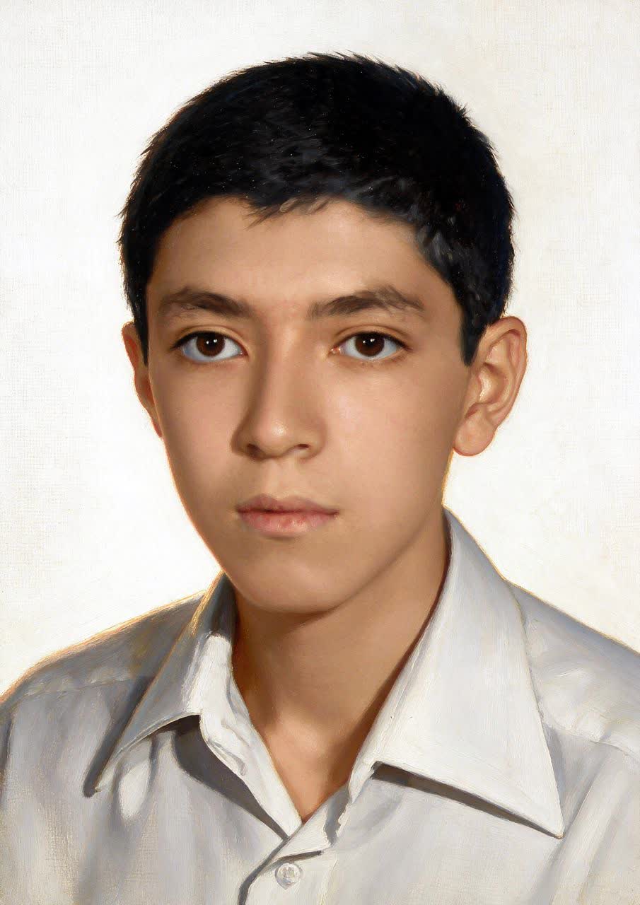 تصویرسازی چهره شهید محمد بابایی