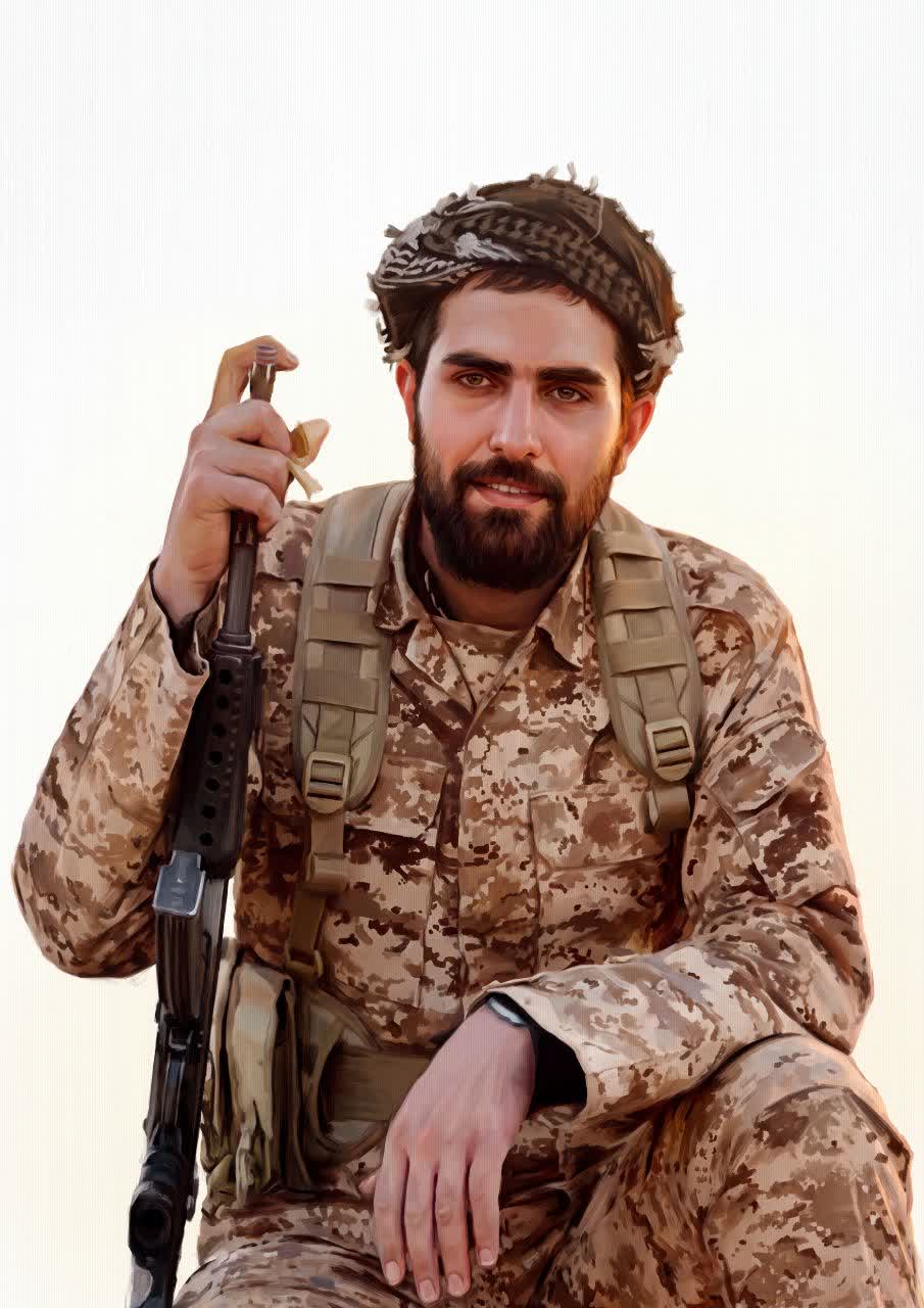 تصویرسازی چهره شهید سید علی یوسفی