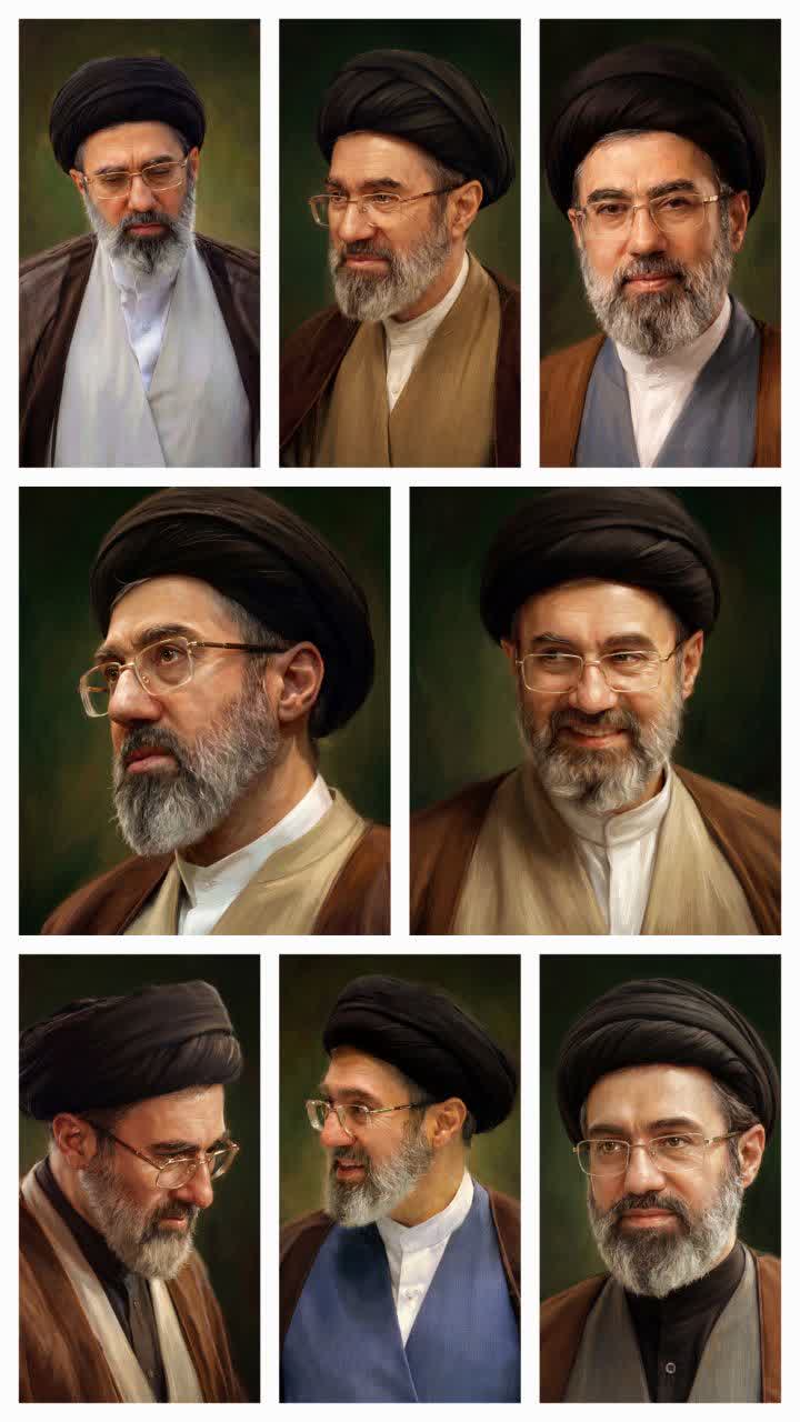 تصویرسازی چهره رهبر انقلاب آیت الله سید مجتبی حسینی خامنه ای