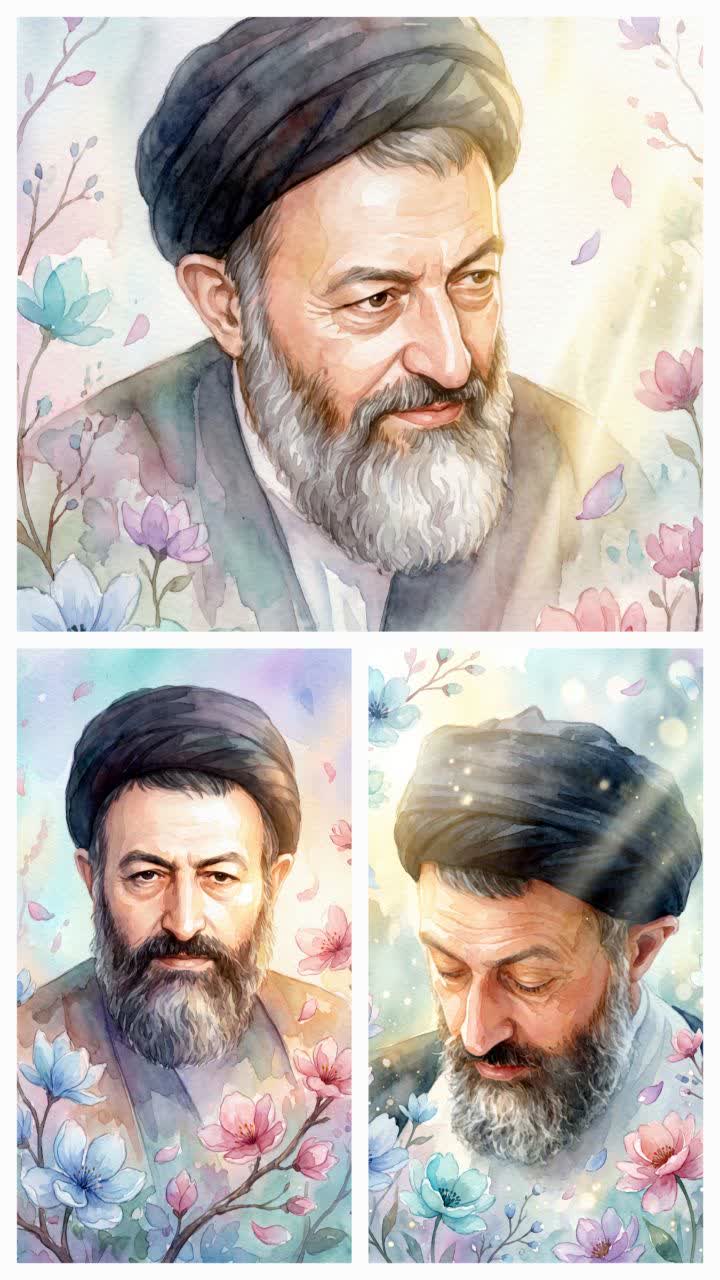 تصویرسازی چهره شهید سید محمد حسینی بهشتی