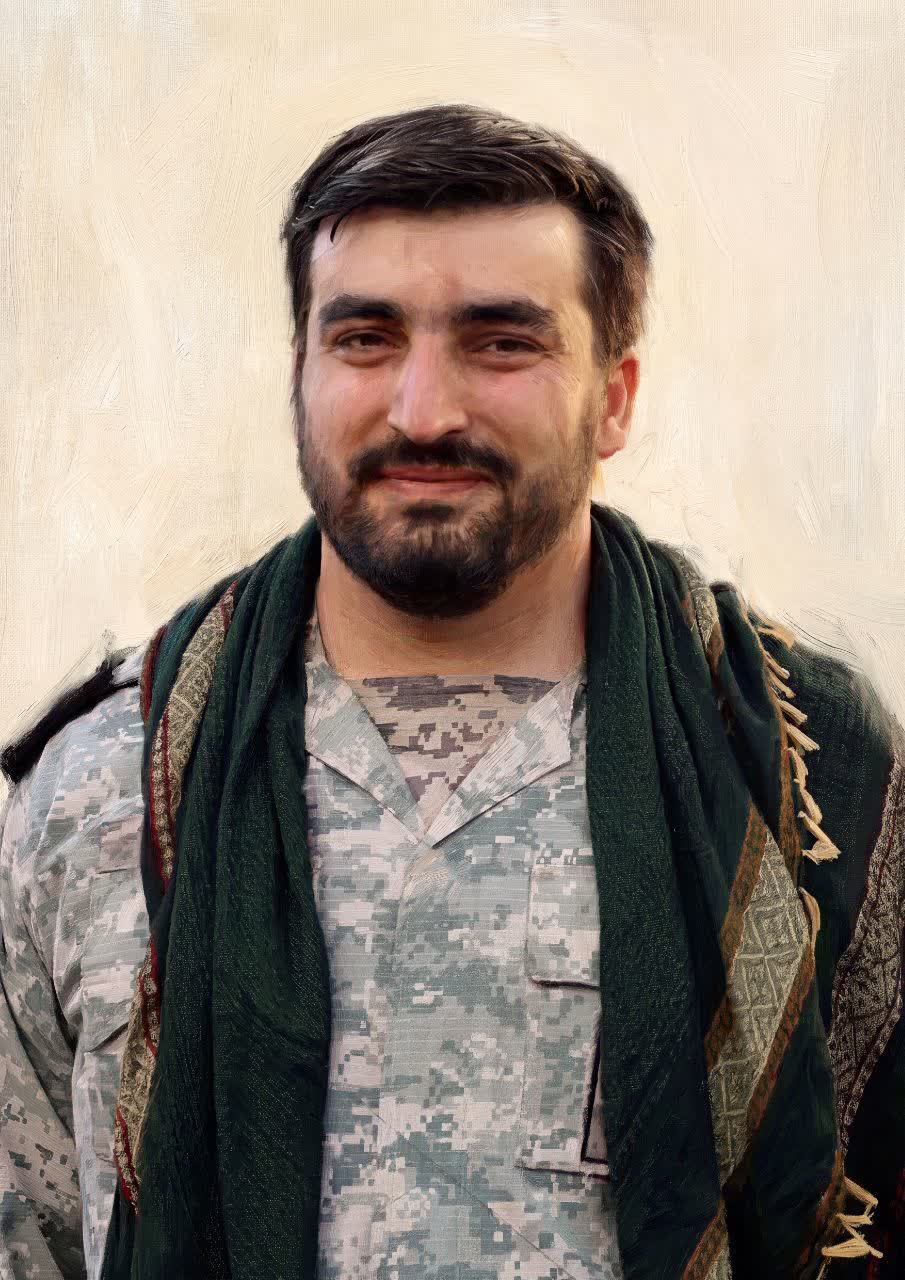 تصویرسازی چهره شهید حسین مرادی دهفولی