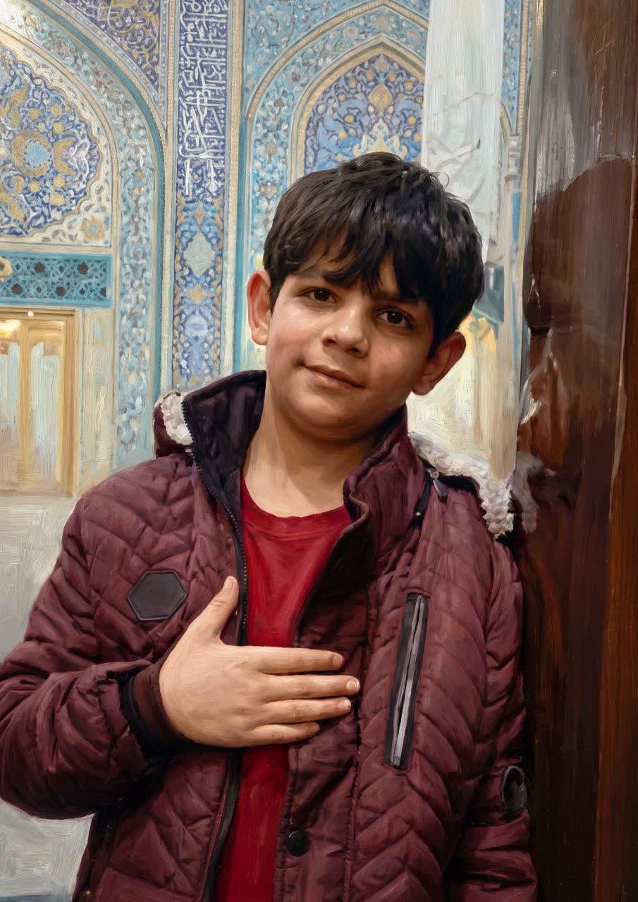 تصویرسازی چهره شهید علیرضا جعفری