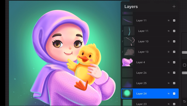 آموزش نقاشی و تصویرسازی به سه سبک با نرم افزار Procreate