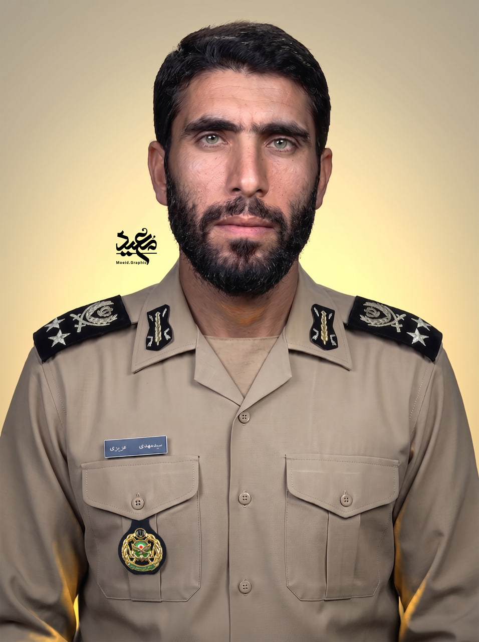 پرتره بازسازی شهید سیدمهدی عزیزی