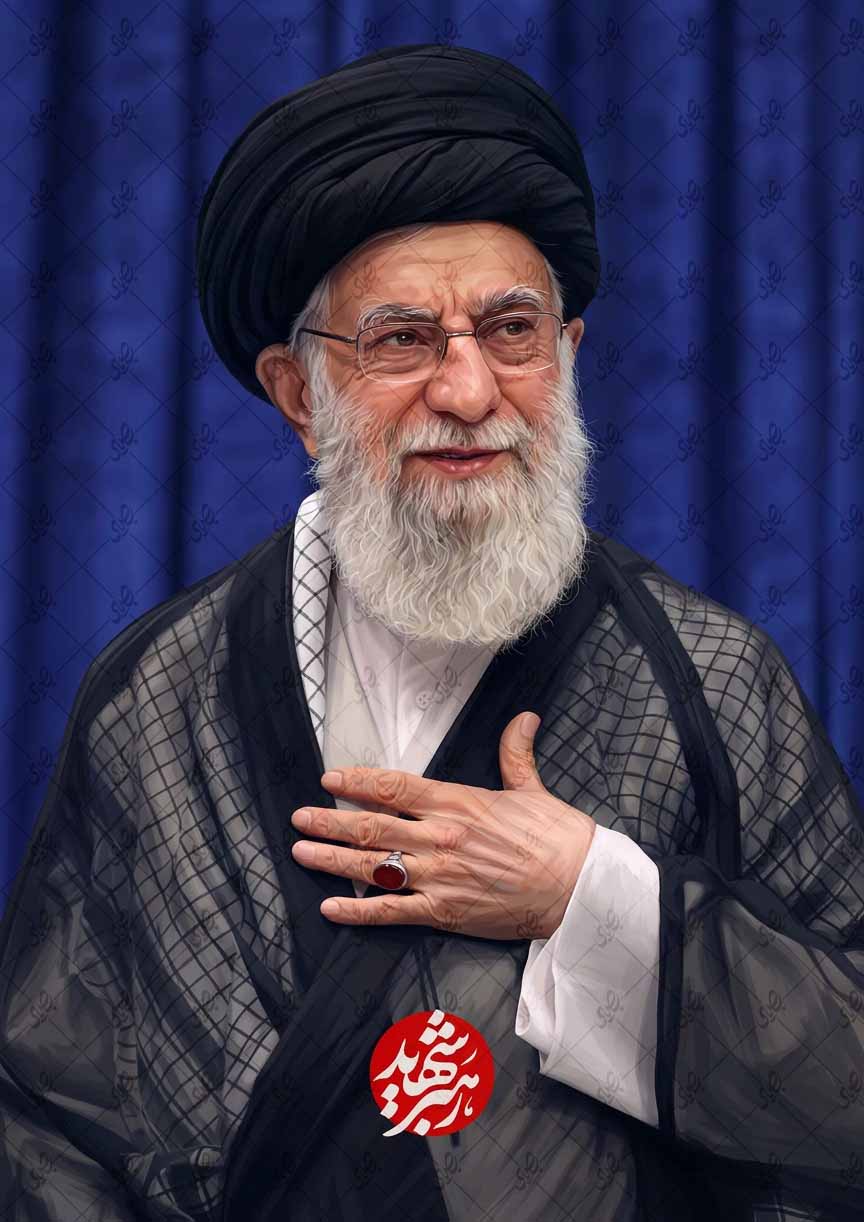 تصویر سازی رهبر شهید انقلاب آیت الله سید علی خامنه ای ره