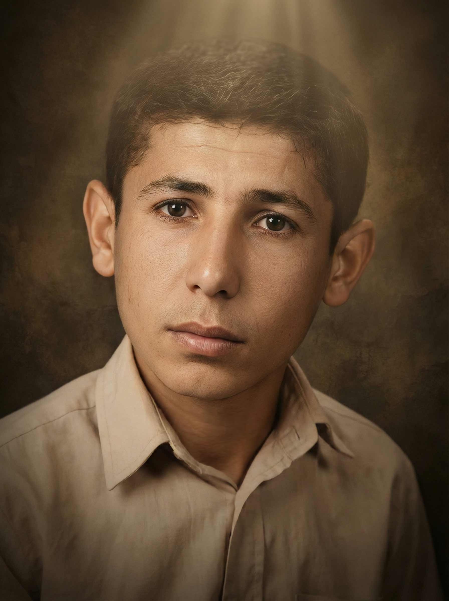 تصویرسازی چهره شهید حسن ترابی گلسفیدی