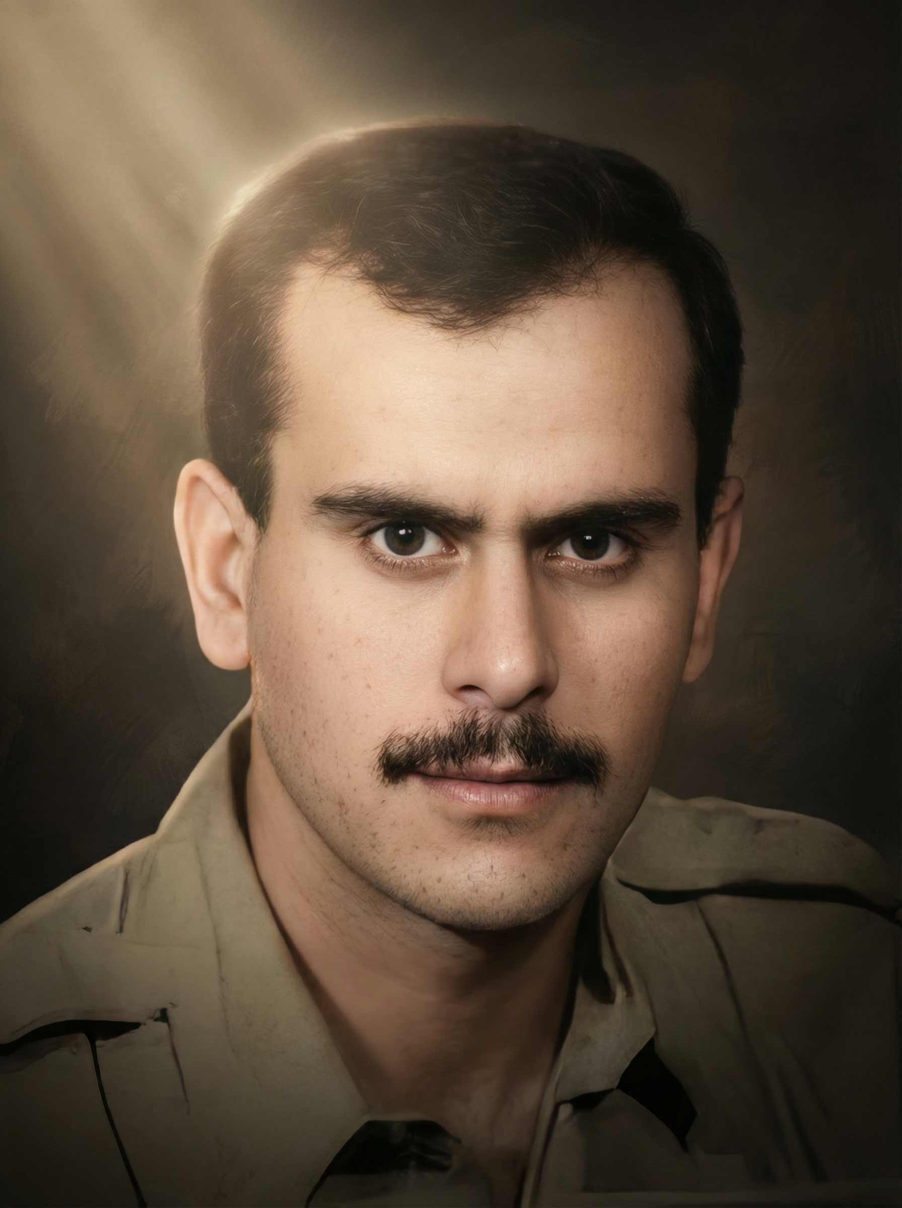 تصویرسازی چهره شهید حسن پورجعفری