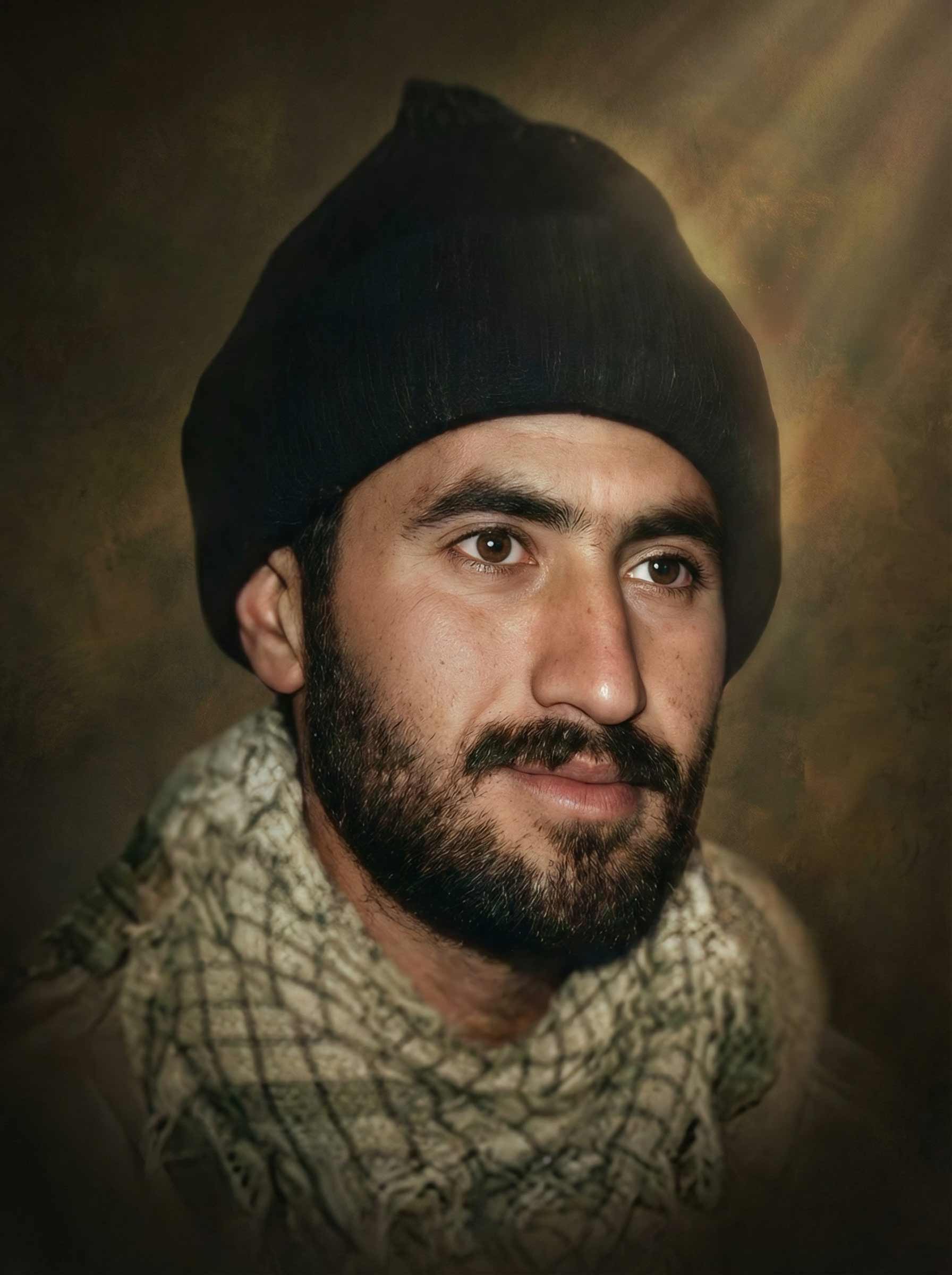تصویرسازی چهره شهید حبیب اله شیخ حسینی