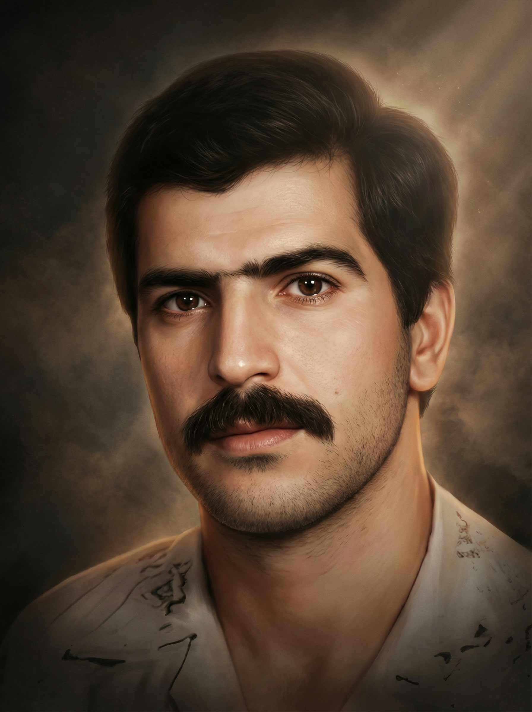 تصویرسازی چهره شهید جلیل بابائی