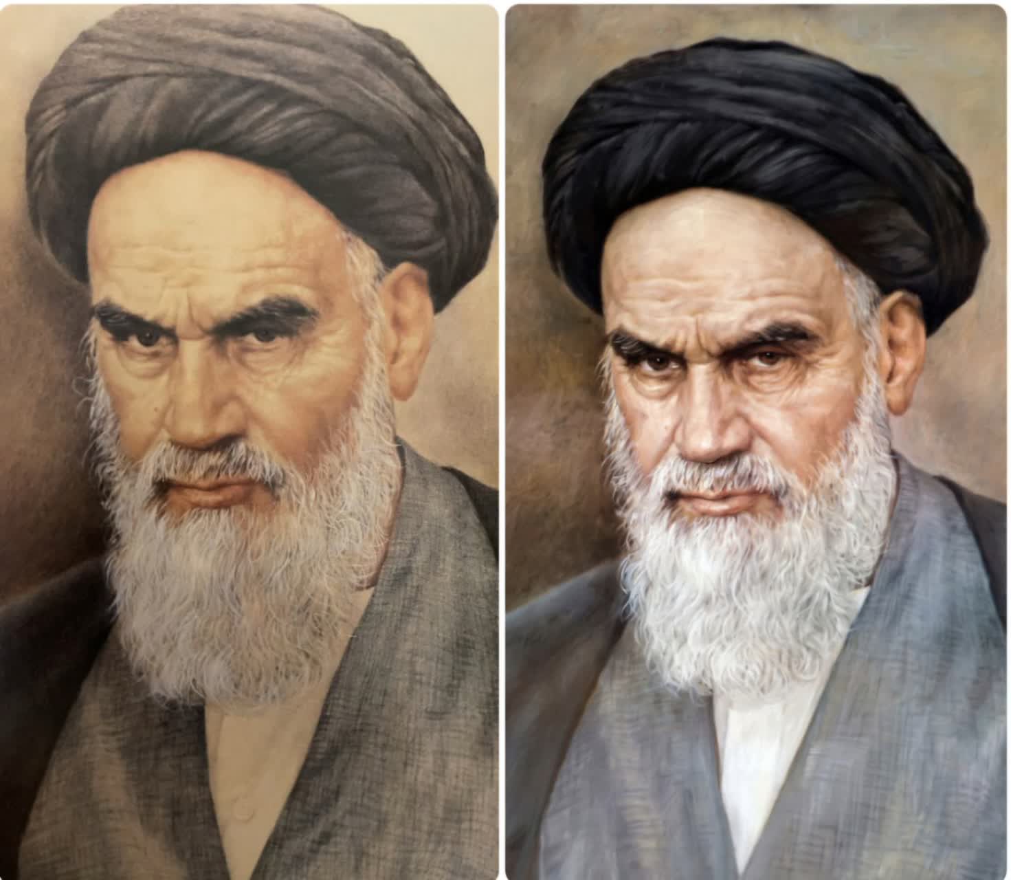 بازسازی نقاشی قدیمی از امام خمینی (ره)