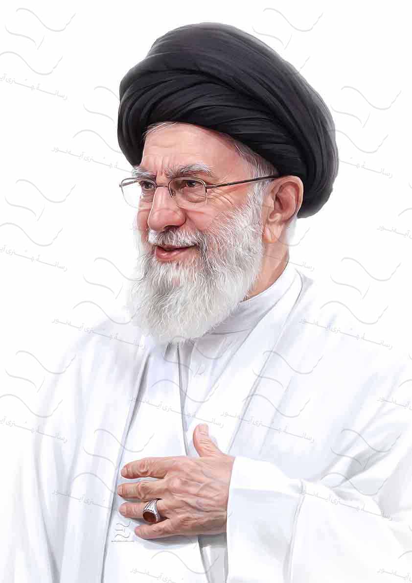 تصویرسازی پرتره رهبر شهید