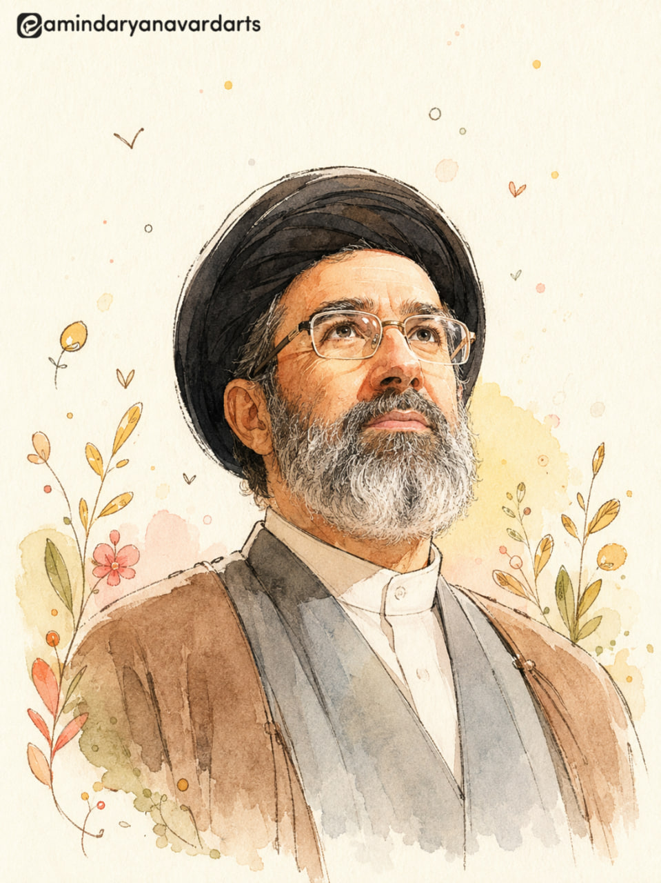 پوستر کارتونی رهبر معظم انقلاب | آیت الله سید مجتبی حسینی خامنه ای
