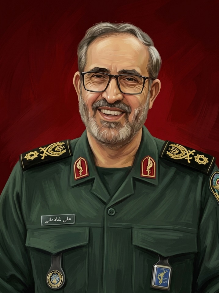 نقاشی از چهره شهید علی شادمانی