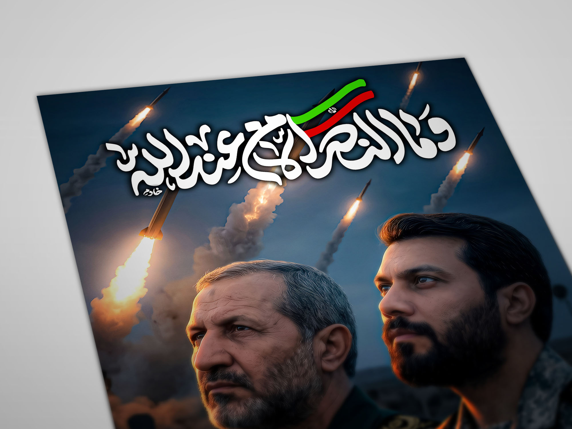 پوستر و ما النصر اِلا مِن عندالله (سردار موسوی و سخنگوی قرارگاه خاتم)