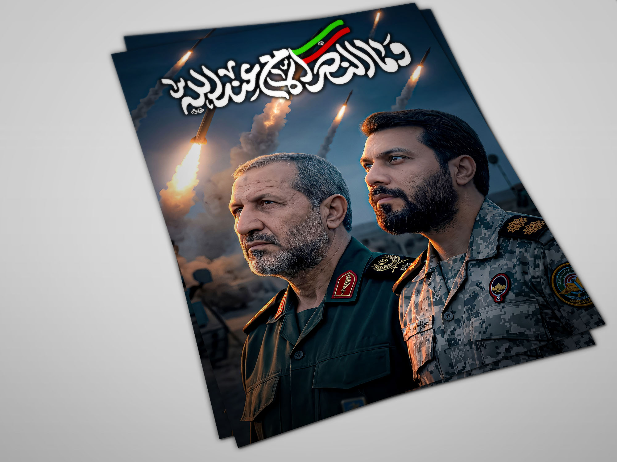 پوستر و ما النصر اِلا مِن عندالله (سردار موسوی و سخنگوی قرارگاه خاتم)