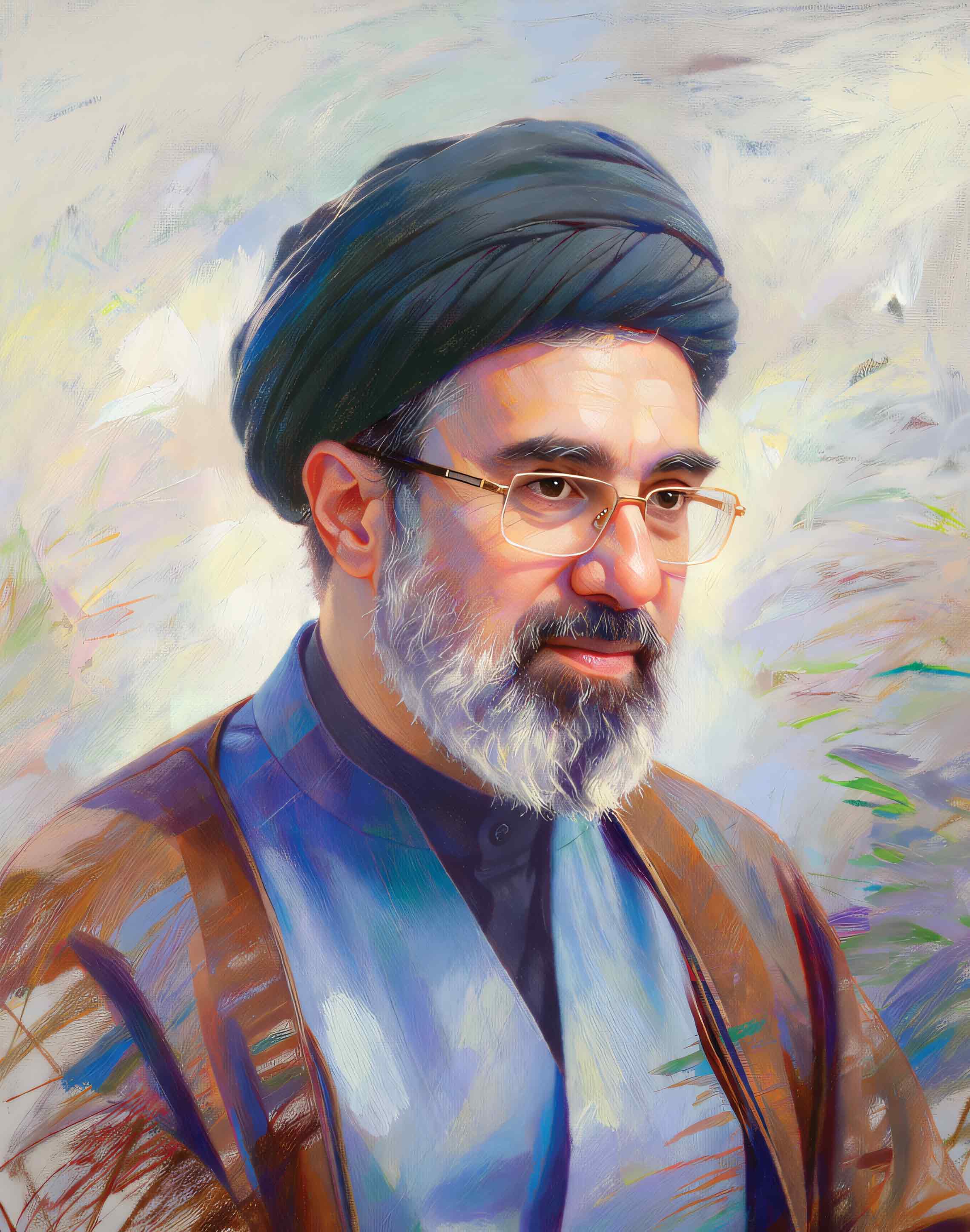 پرتره رهبر معظم انقلاب حضرت آیه الله سید مجتبی خامنه ای