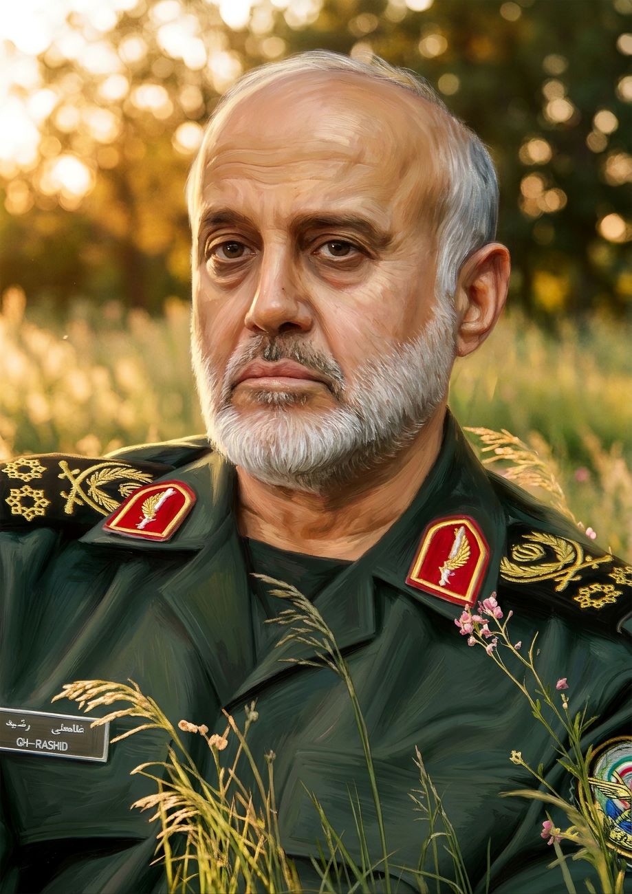 تصویرسازی شهید غلامعلی رشید