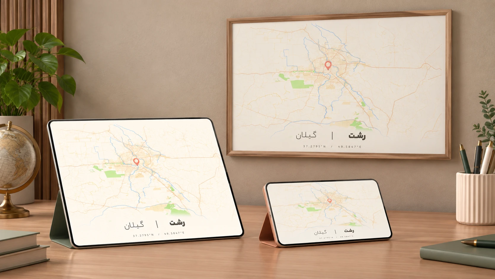 وکتور نقشه رشت (لایت)