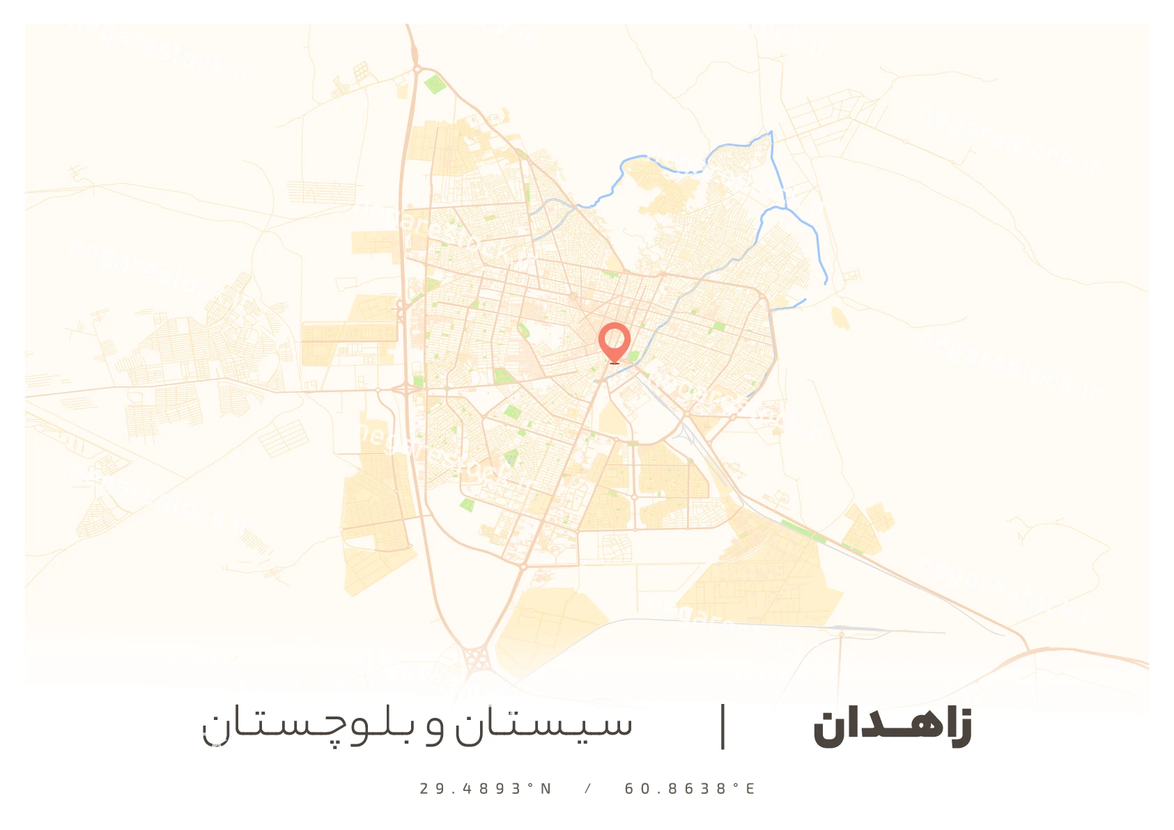 وکتور نقشه زاهدان (لایت)