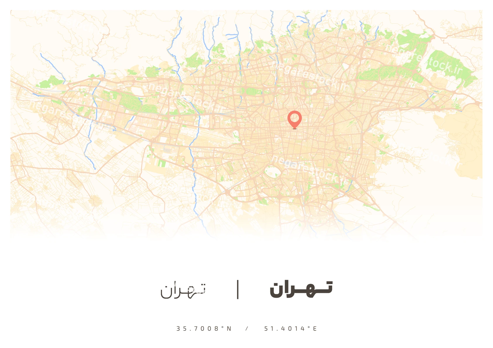وکتور نقشه تهران (لایت)