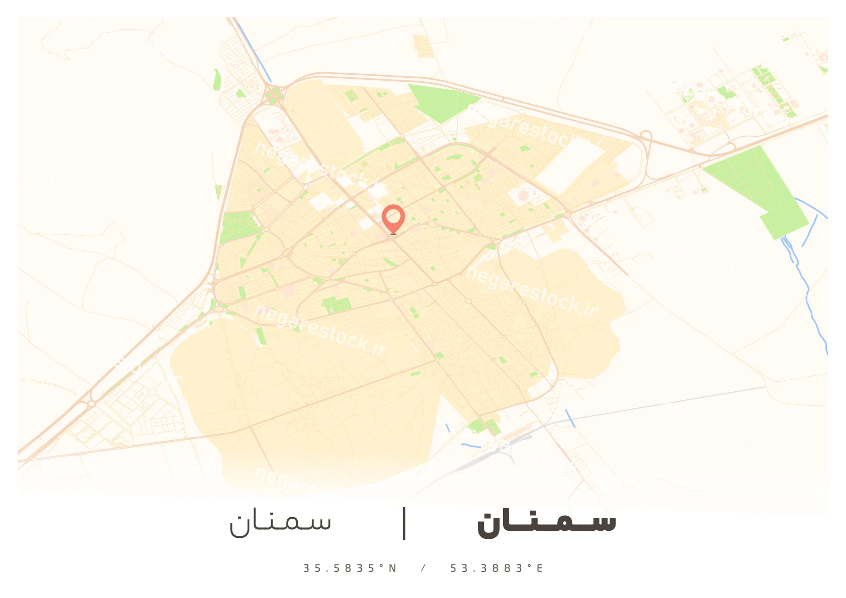 وکتور نقشه سمنان (لایت)