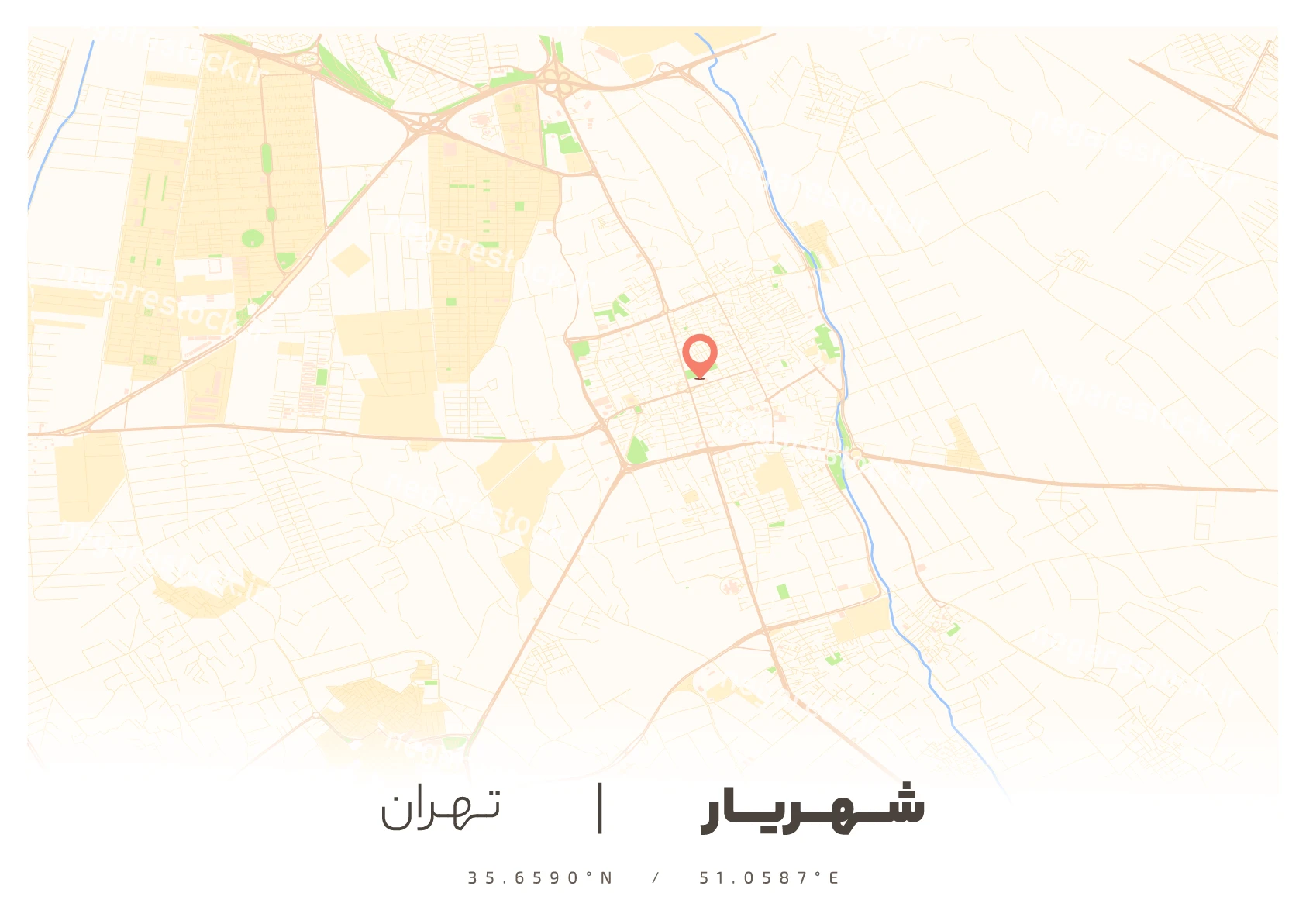 وکتور نقشه شهریار (لایت)