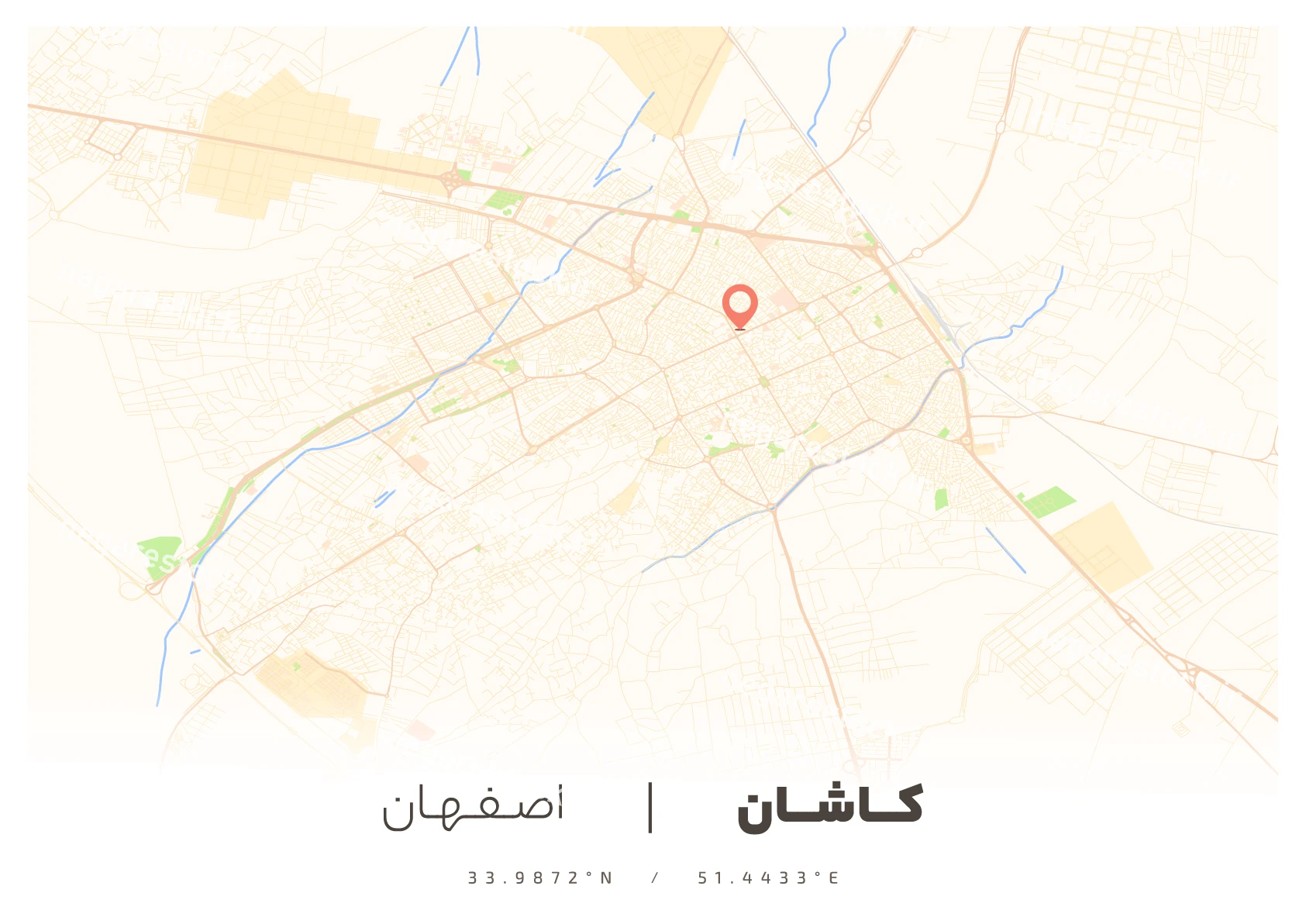 وکتور نقشه کاشان (لایت )