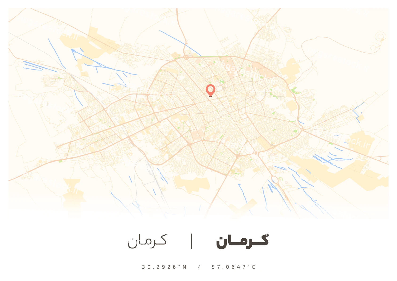 وکتور نقشه کرمان (لایت)