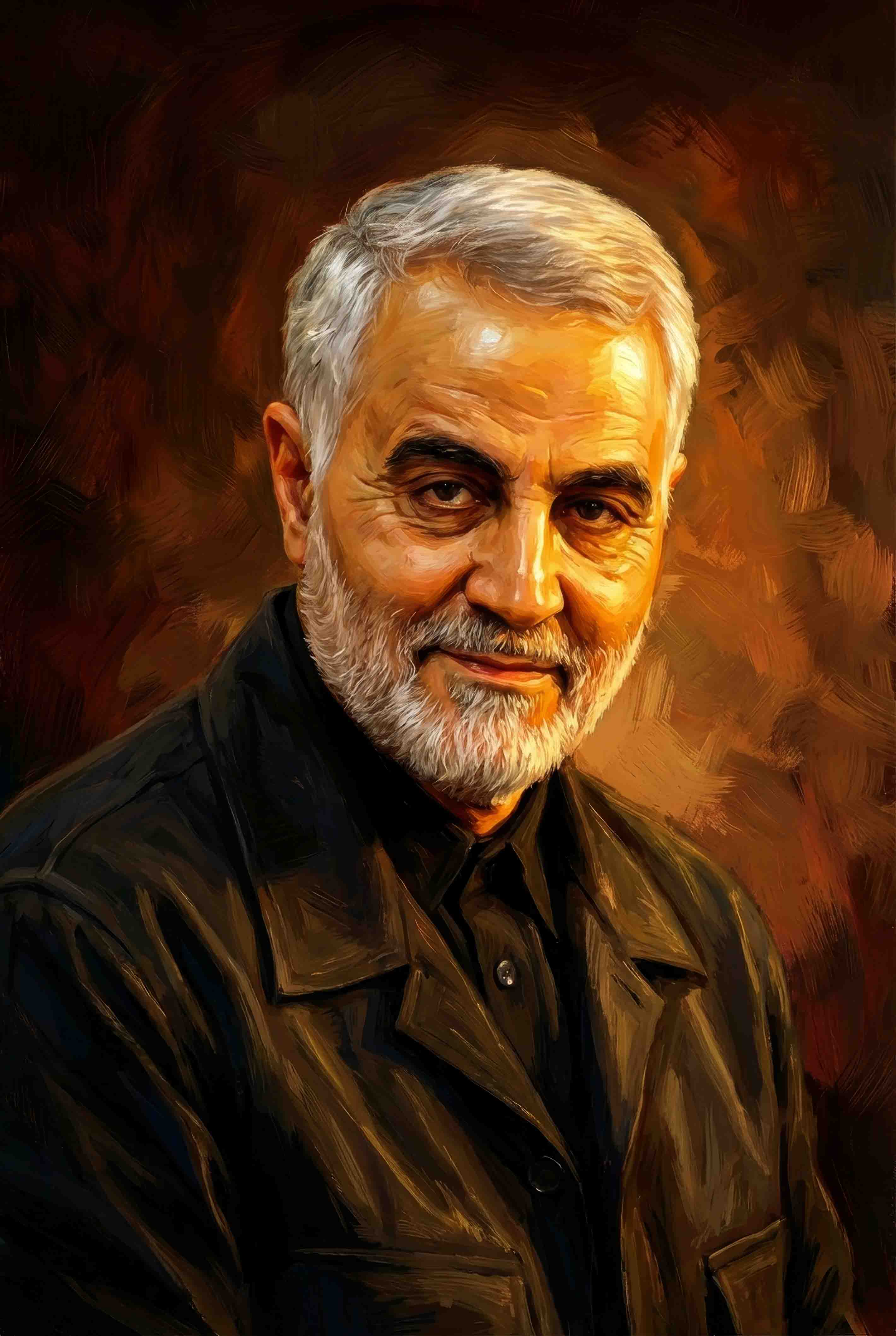 پرتره نقاشی دیجیتال سپهبد شهید حاج قاسم سلیمانی