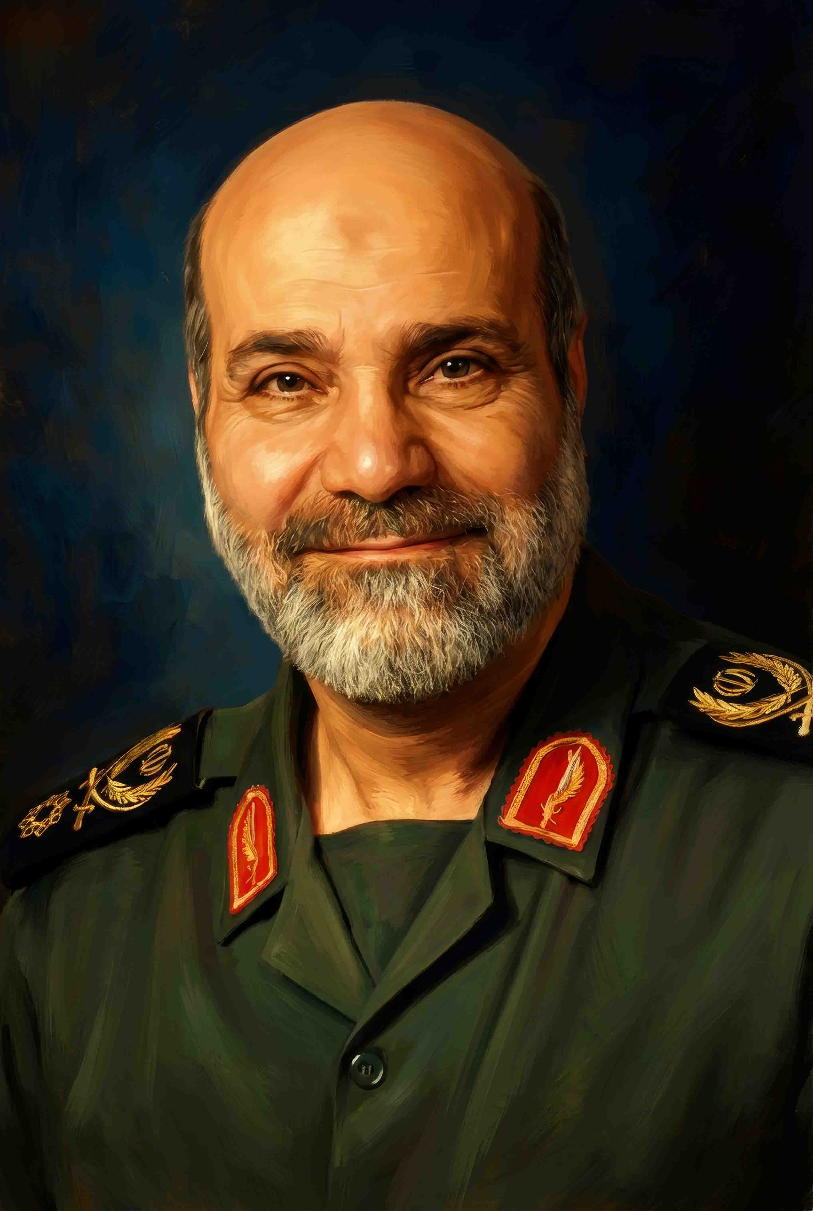 پرتره نقاشی دیجیتال سردار شهید زاهدی