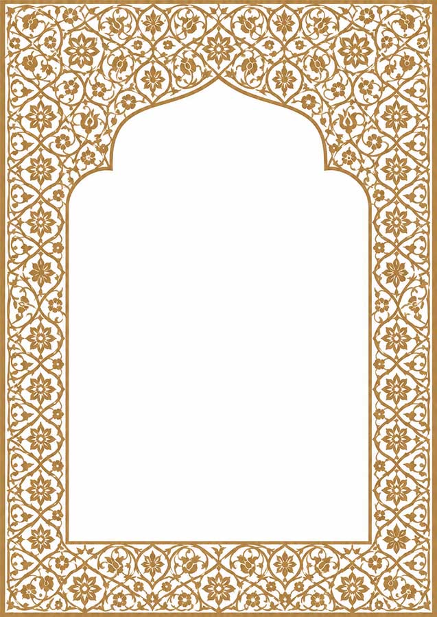 کادر تذهیب و اسلیمی محراب اصیل ایرانی مناسب اعلامیه هیئت