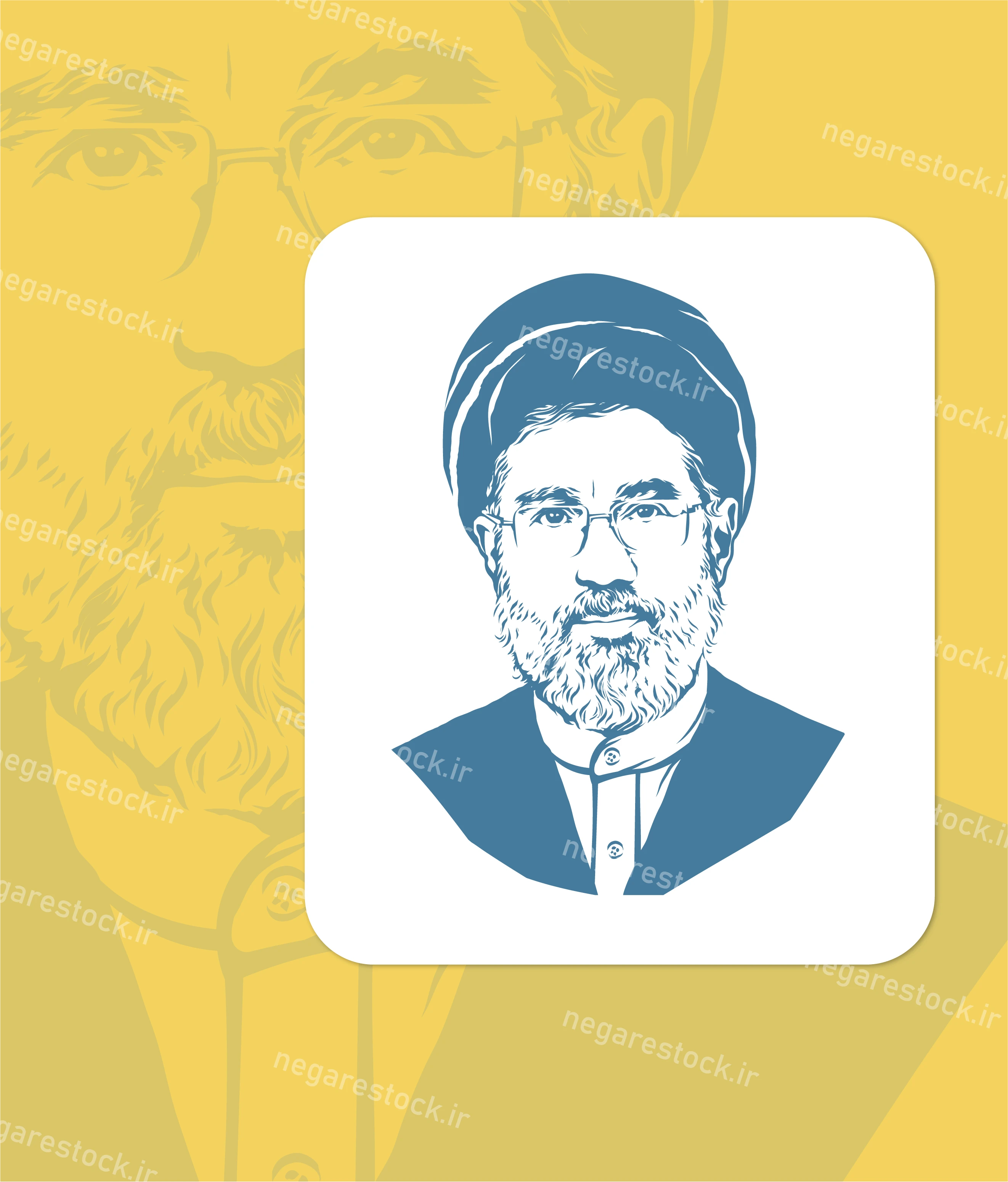 وکتور چهره سید مجتبی خامنه ای