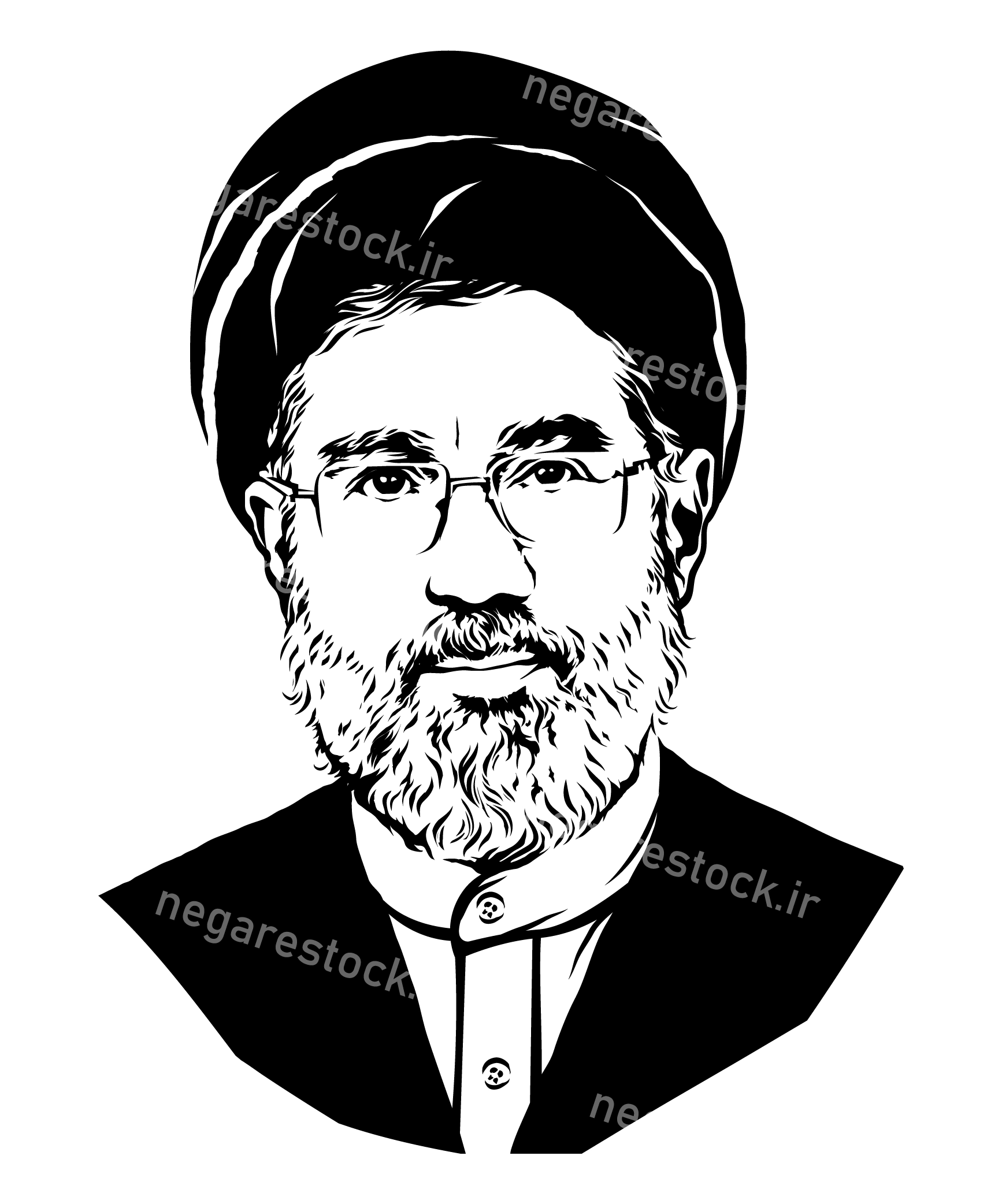 وکتور چهره سید مجتبی خامنه ای