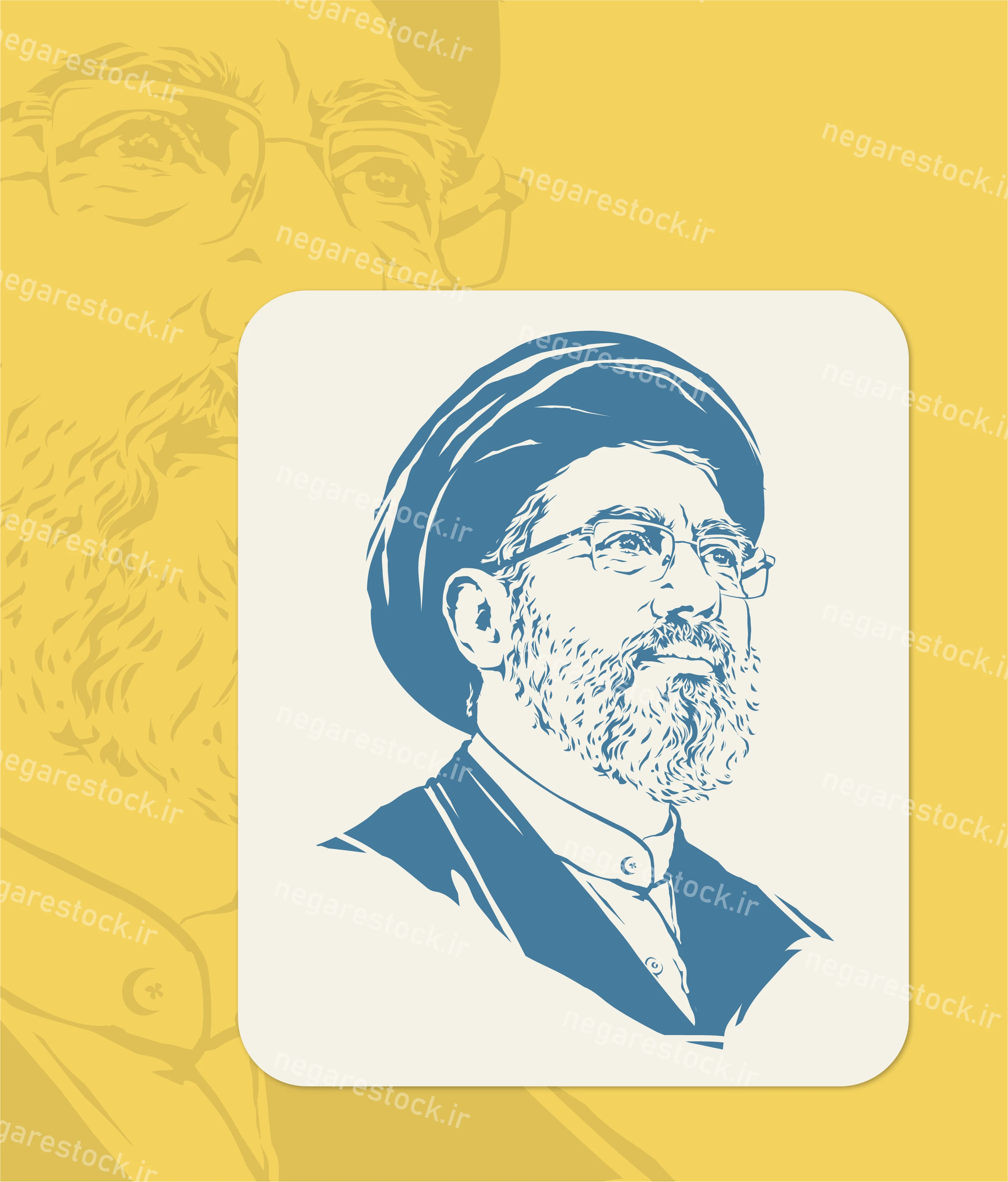 وکتور مجتبی خامنه ای نیم رخ