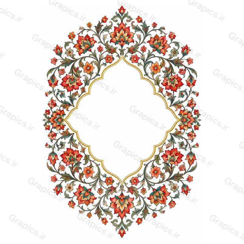 کادر تذهیب و اسلیمی اصیل ایرانی