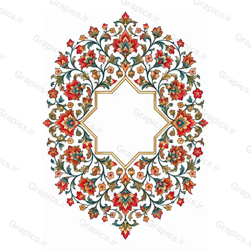 کادر تذهیب و اسلیمی اصیل ایرانی