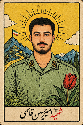 تصویر‌سازی از استوار دوم شهید امیرحسین قاسمی