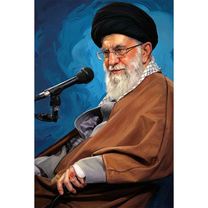 پرتره نقاشی دیجیتال رهبر شهید انقلاب حضرت آیت الله سید علی حسینی خامنه ای
