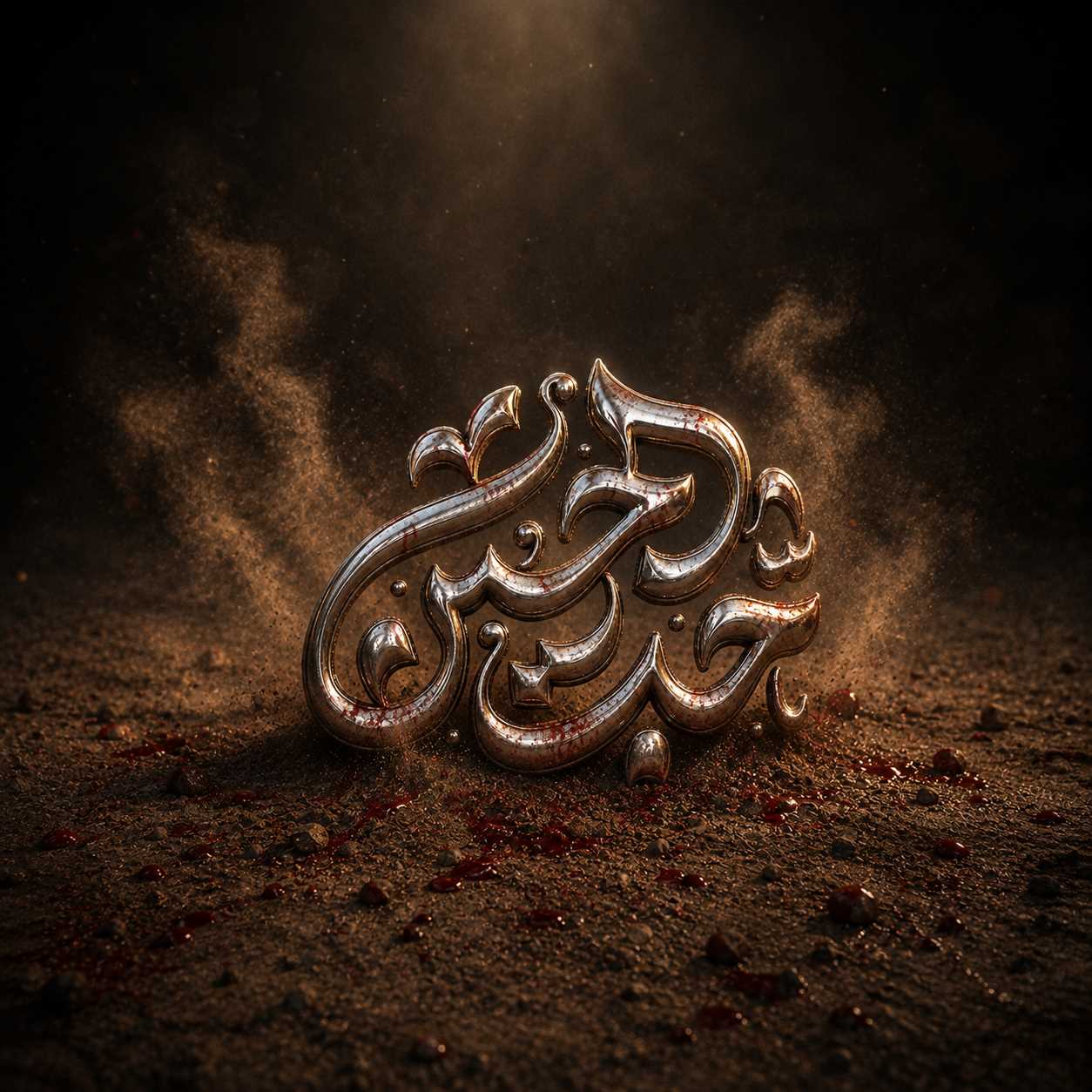 حروف نگاری "حب الحسین علیه السلام" + استایل دهی با ai