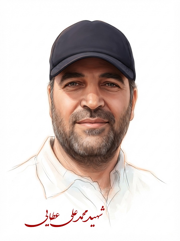 نقاشی دیجیتال از تمثال شهید محمدعلی عطایی