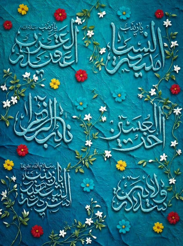 مجموعه حروفنگاری القاب حضرت زینب سلام الله علیها