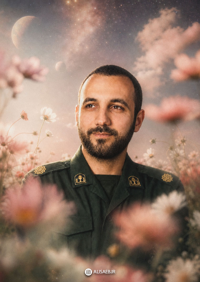 تصویر سازی سرگرد پاسدار شهید حسین رستمی