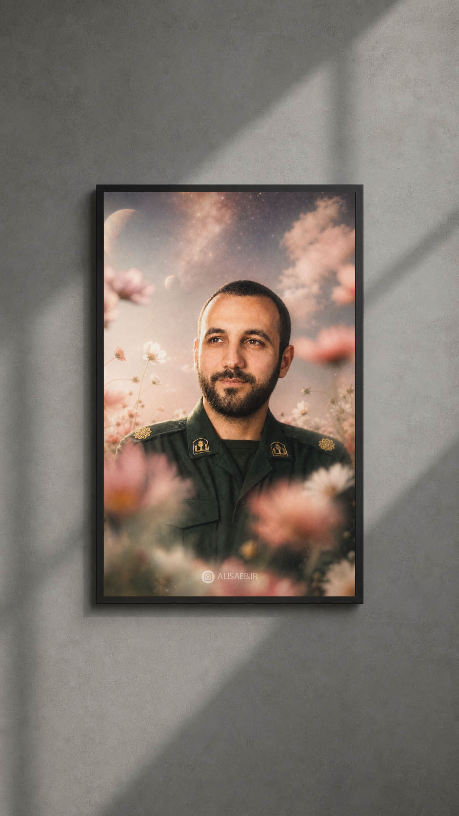 تصویر سازی سرگرد پاسدار شهید حسین رستمی