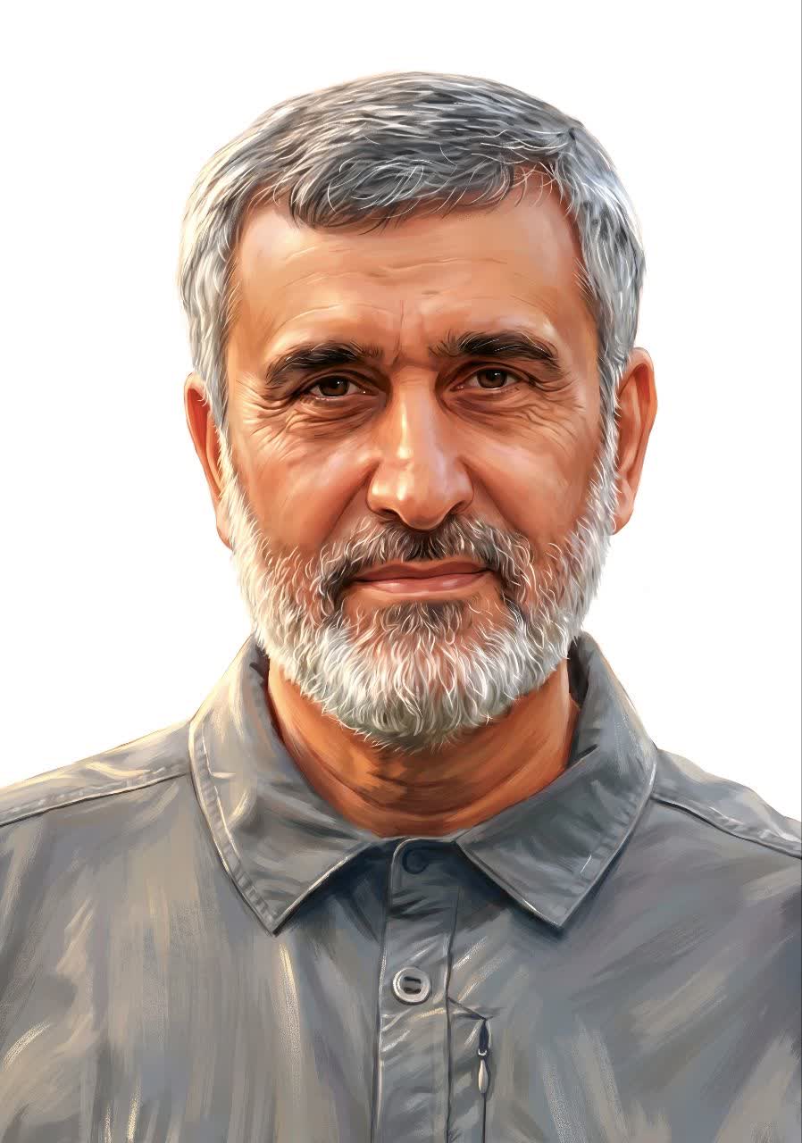 تصویرسازی چهره سردار شهید امیرعلی حاجی زاده