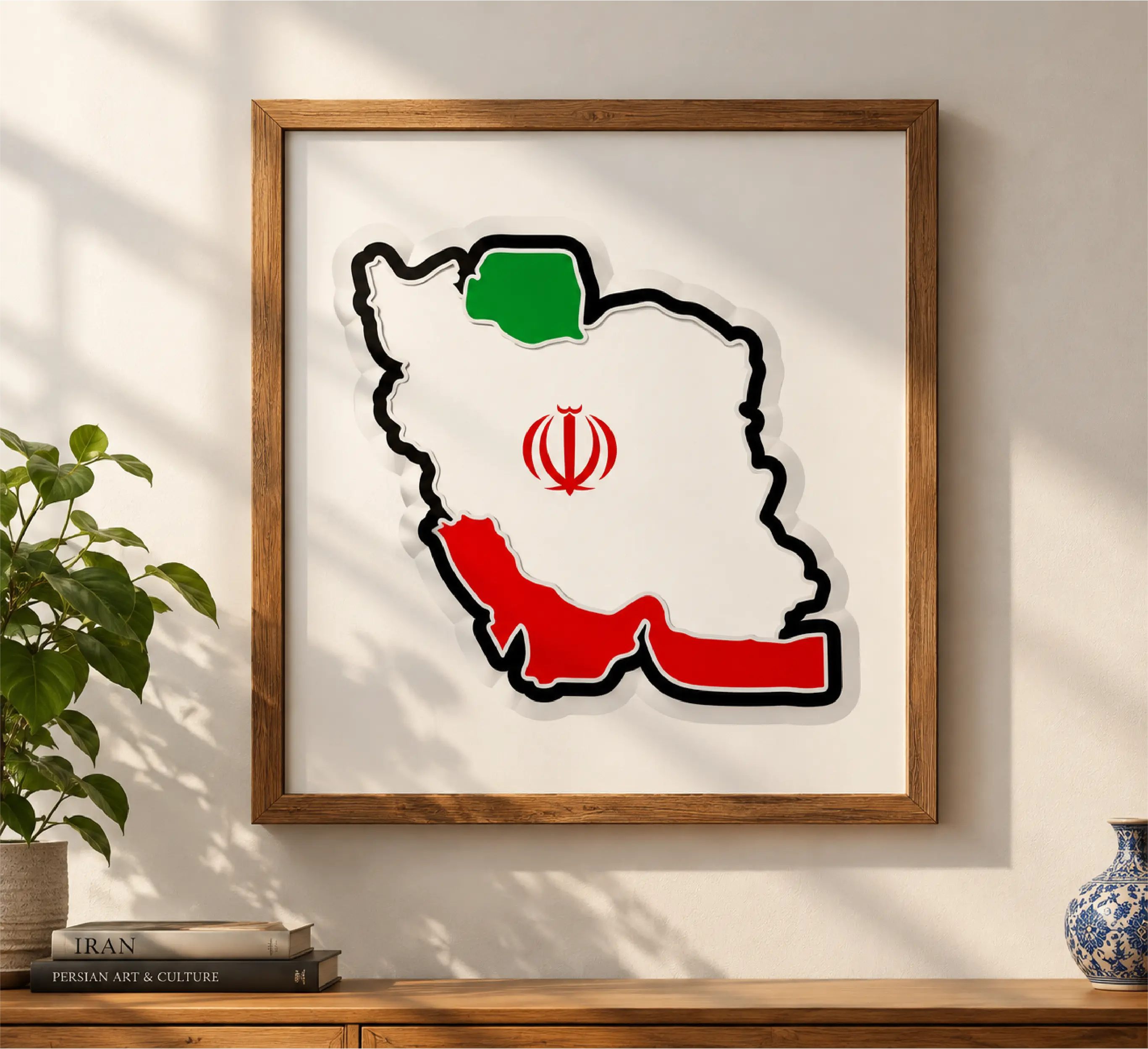 وکتور نقشه ایران طرح پرچم