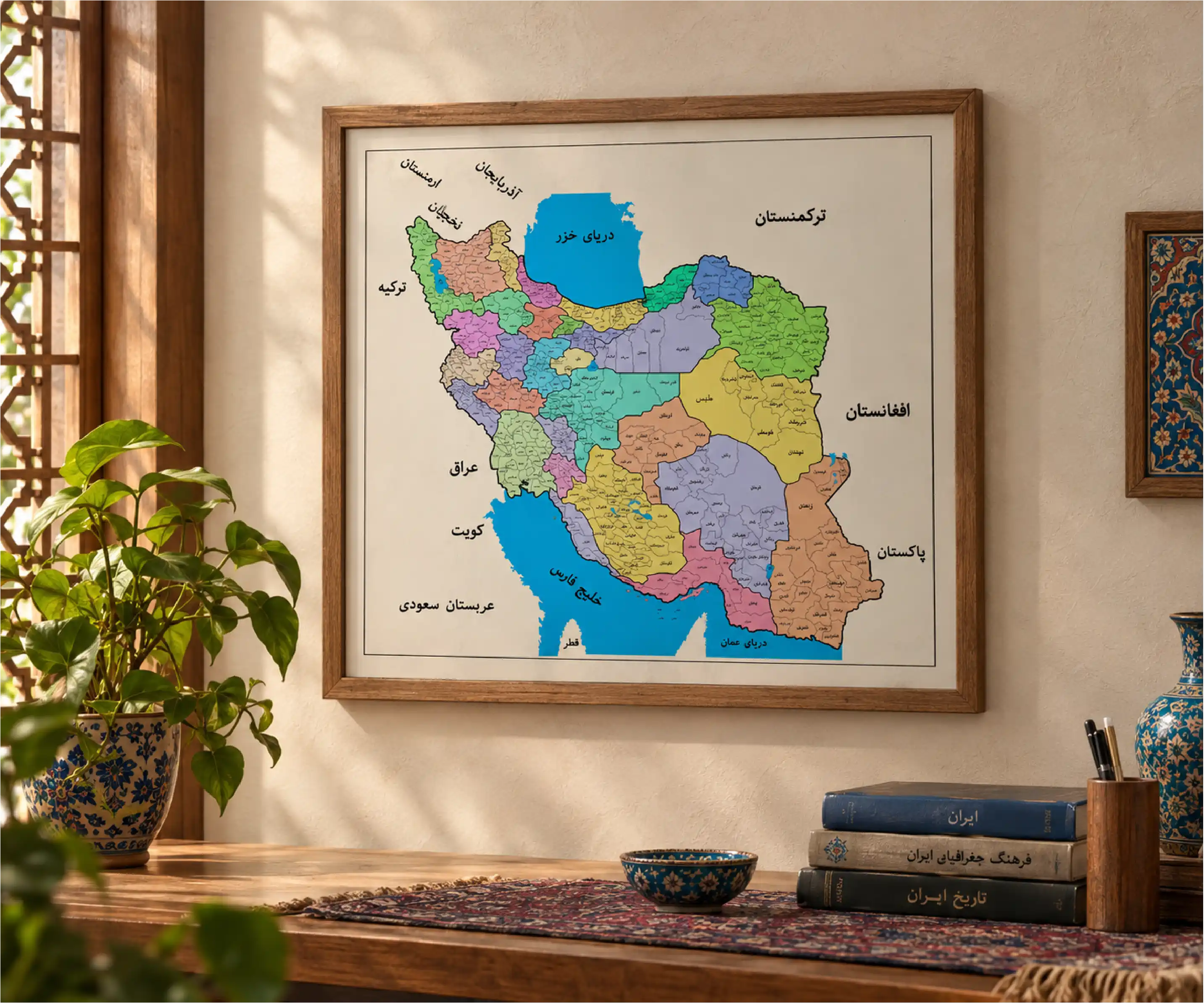 وکتور نقشه ایران تفکیک شهرها