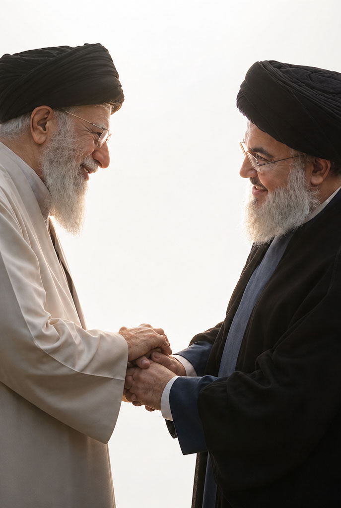 تصویر سازی شهیدسید علی خامنه ای و سید حسن نصرالله