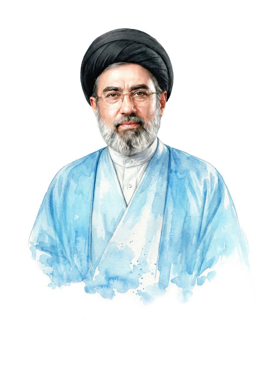 تصویرسازی آبرنگی حضرت آیت الله سید مجتبی حسینی خامنه ای