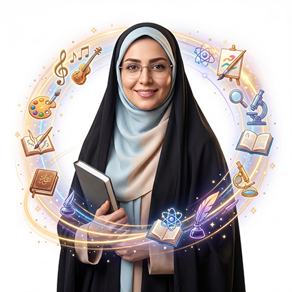 تصویرسازی خانم معلم چادری