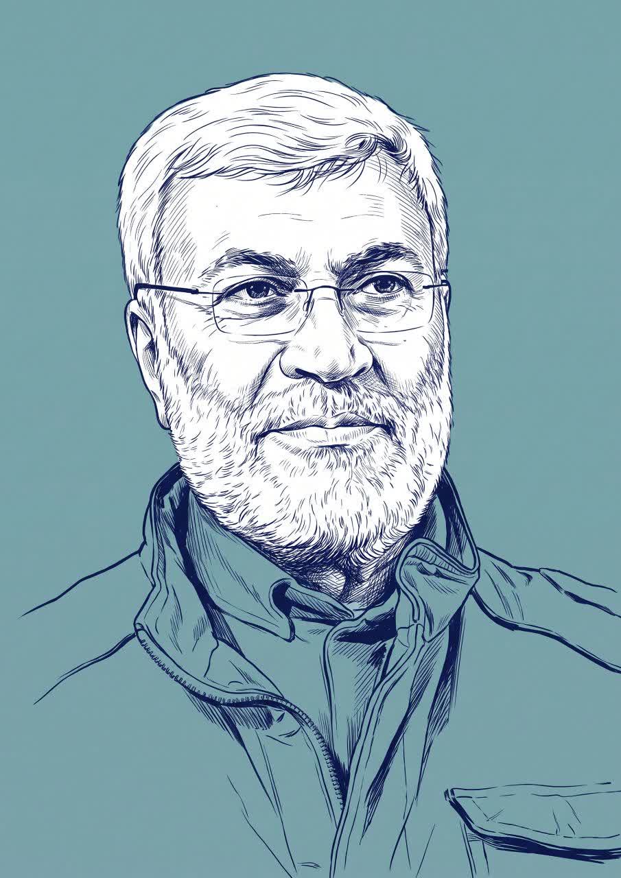 نقاشی چهره شهید ابومهدی المهندس